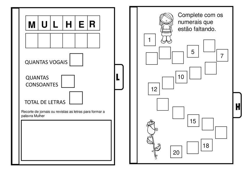 DIA DA MULHER para imprimir página 2